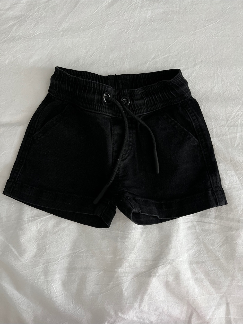 Little Bipsy Black Kids Drawstring Shorts